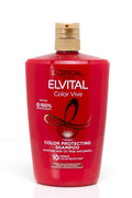 L’Oréal Paris Elvital Color Vive Shampoo 1000ml. färgbevarande schampo med pionextrakt och UV-filter som skyddar och ger glans åt färgat eller slingbehandlat hår.