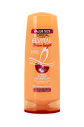 L’Oréal Paris Elvital Dream Length Super Detangler Balsam 400 ml. Orange flaska med rosa lock, berikad med vegetabilisk keratin och ricinolja som reder ut håret och minskar slitage.