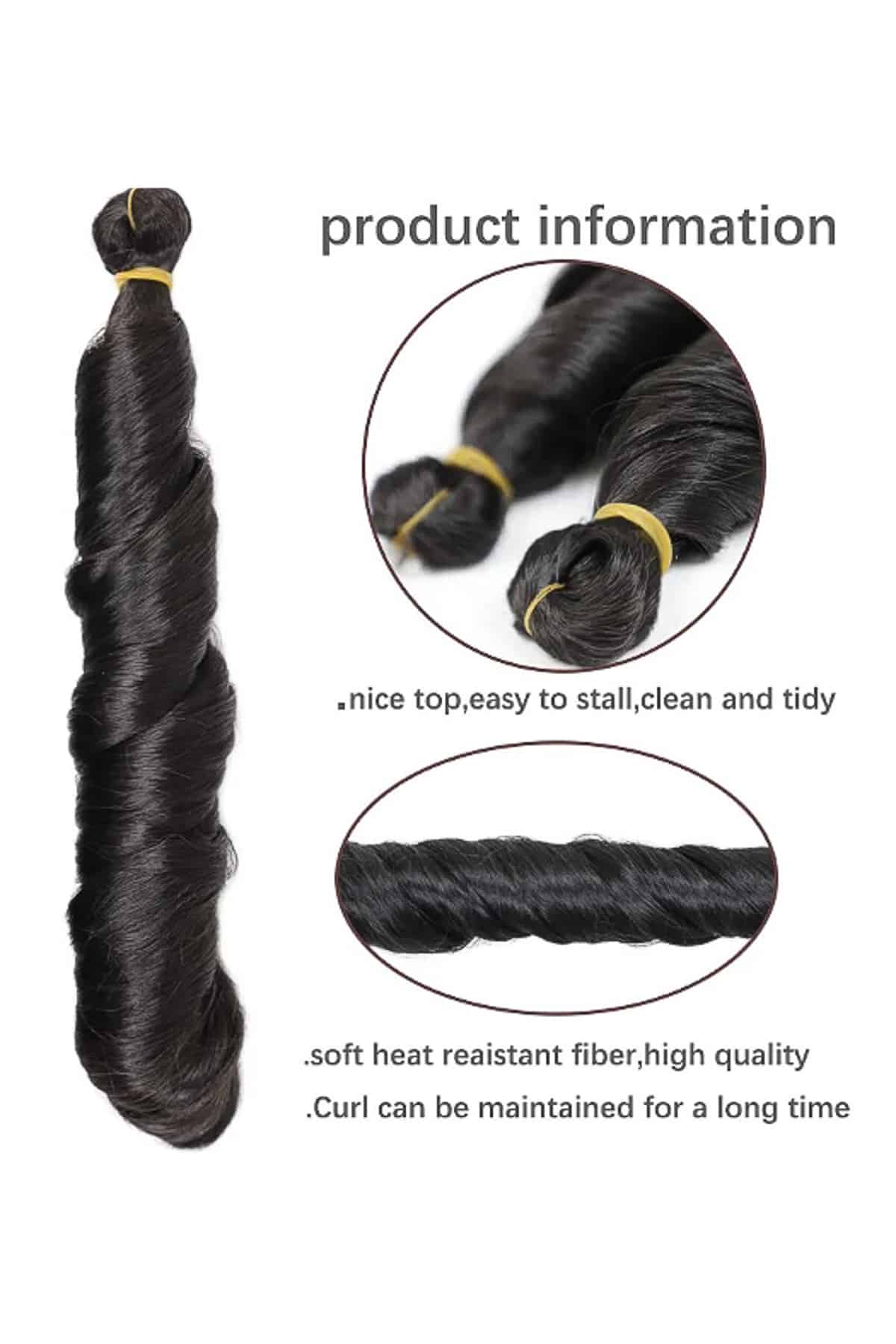 Spiral French Curl Flätat hår