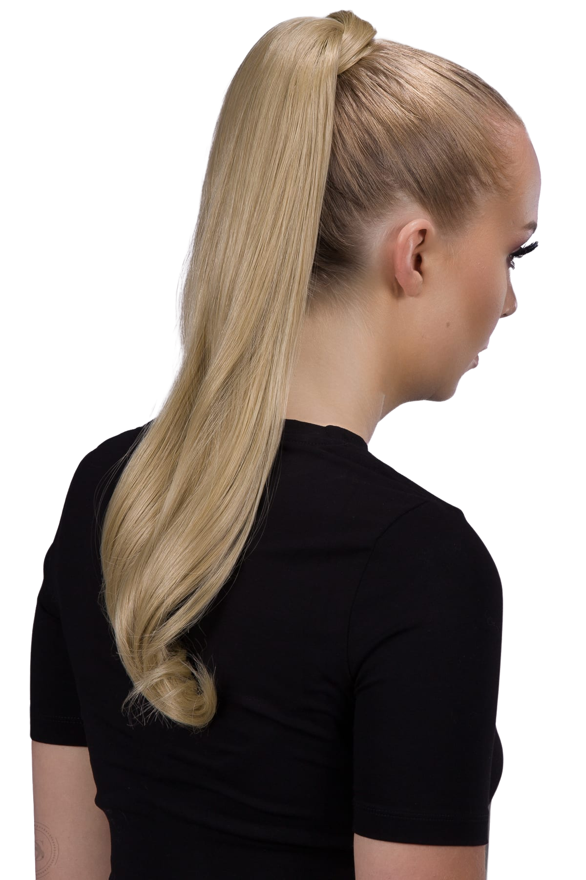 hästsvans curled ends vågigt hår